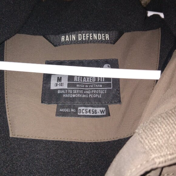 VERY WARM MED. GREEN CARHARTT COAT WITH FUR - Picture 3 of 5